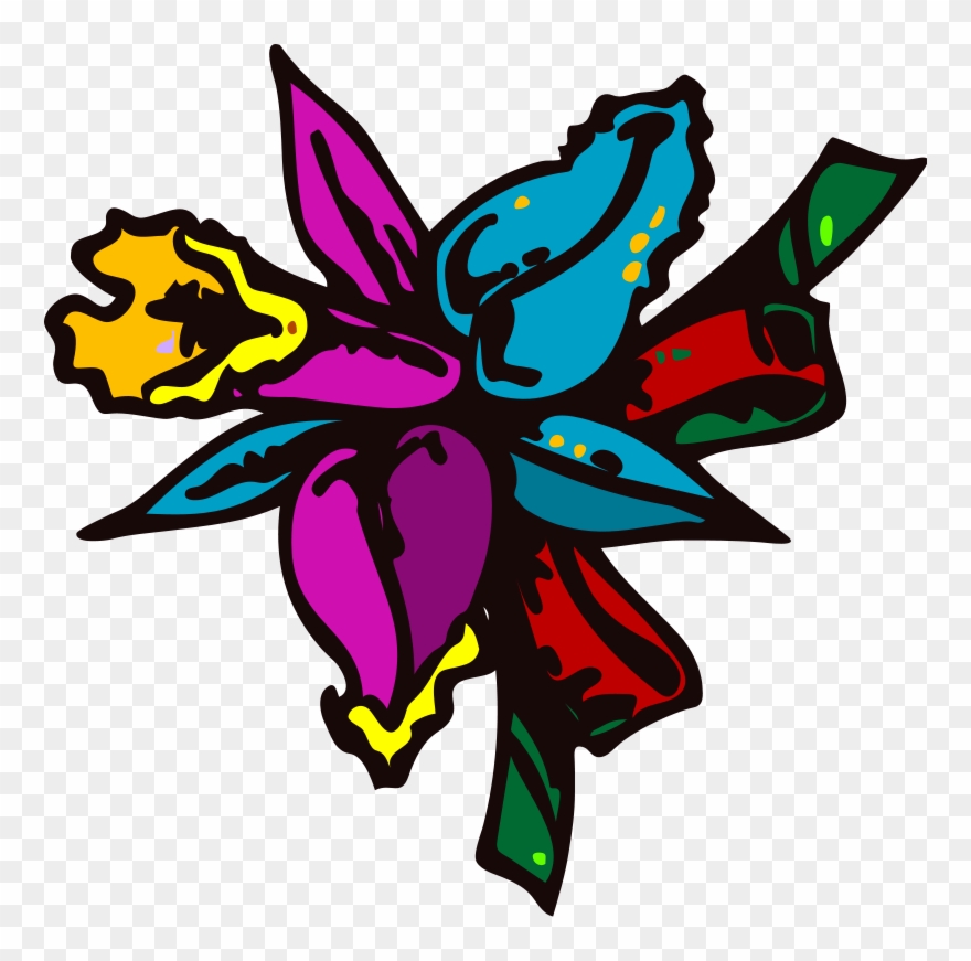 Daffodil Clipart Design - Cartoon Flowers - Png Download