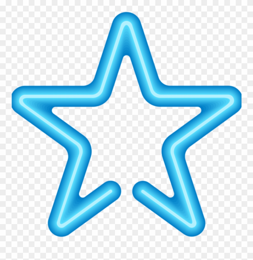 Blue Star Clip Art Blue Star Corner Clipart Black And - Marquee Star - Png Download