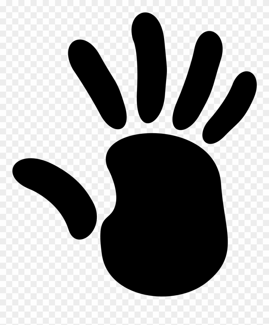 Handprint Clipart Little Hand - Cartoon Right Hand - Png Download
