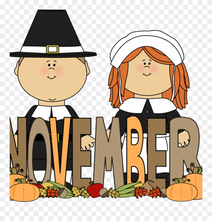 Word Clip Art Free Chicken Clipart - Thanksgiving Pilgrim Clipart - Png Download