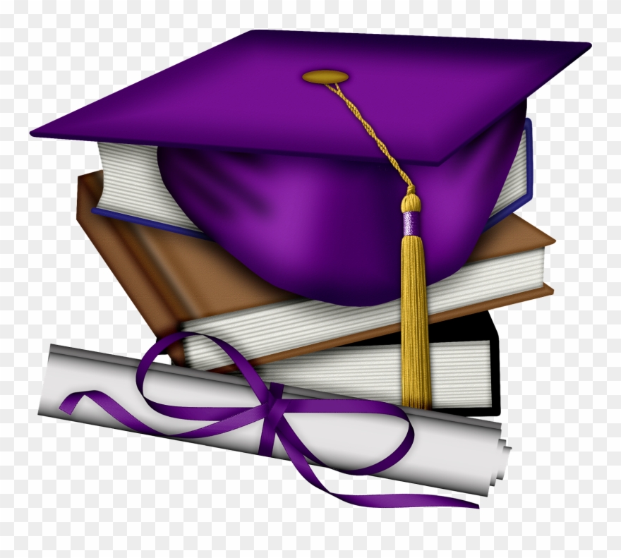 Congratulations 2014 Graduates - Purple Graduation Cap And Diploma Clipart