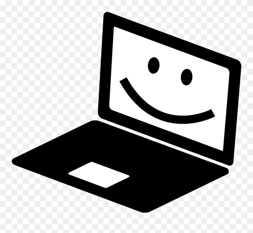Computer Clipart Smile - Laptop Clipart - Png Download