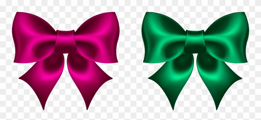 Christmas Bow Tie Clipart 13 Clip Art - Green Bow Transparent Background - Png Download