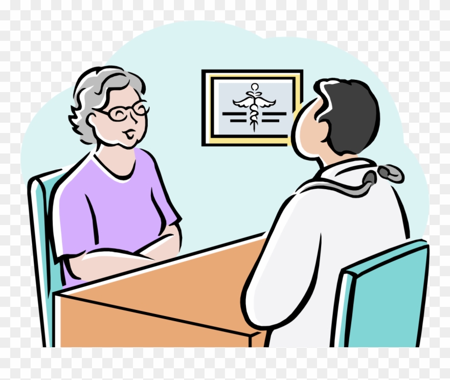 Picture Of A Doctor S Office Free Download Clip Art - Doctor And Patient Draw - Png Download
