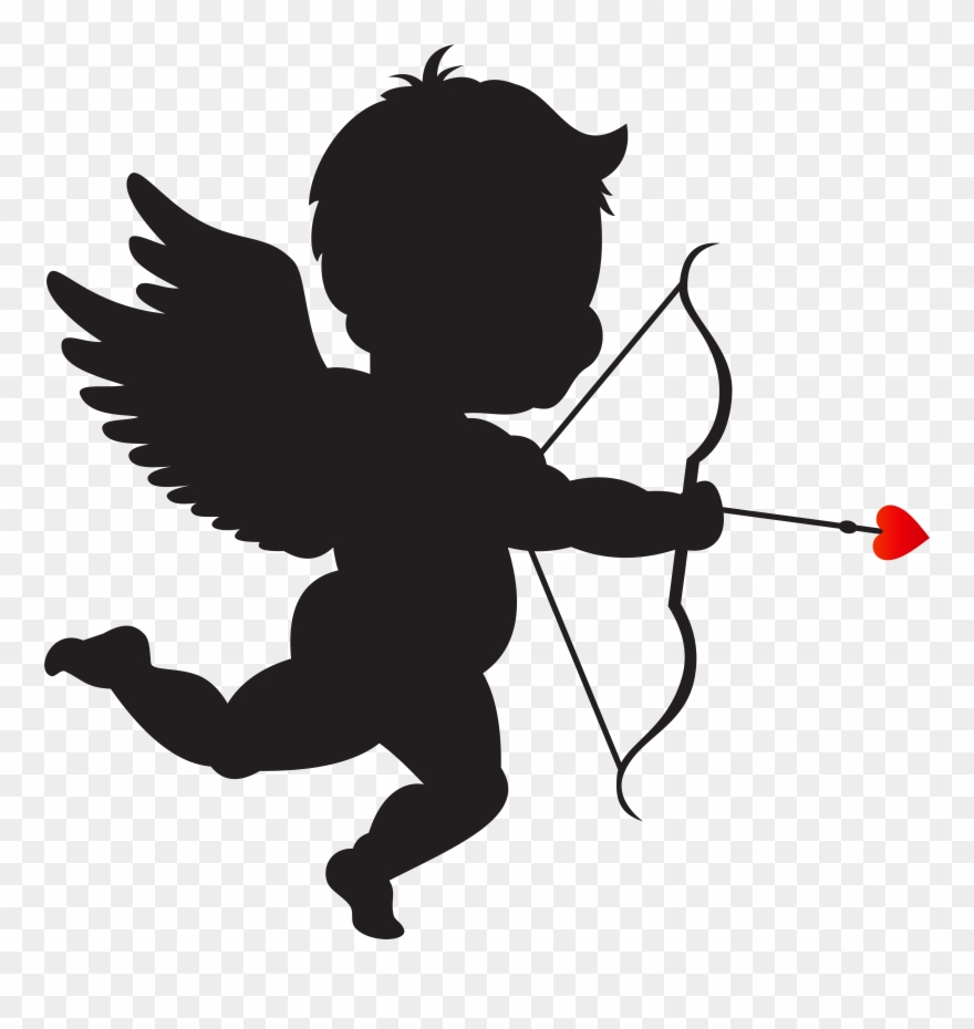 Cupid With Bow Silhouette Png Clip Art Imageu200b Gallery Transparent Png