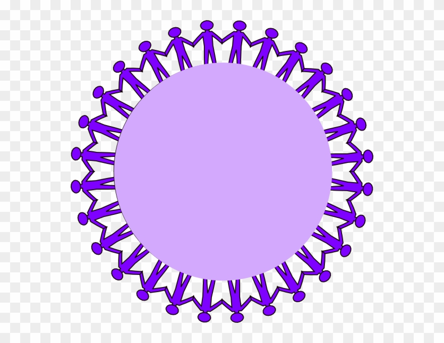 Circle Stick People Black No Border 6 Svg Clip Arts - Png Download