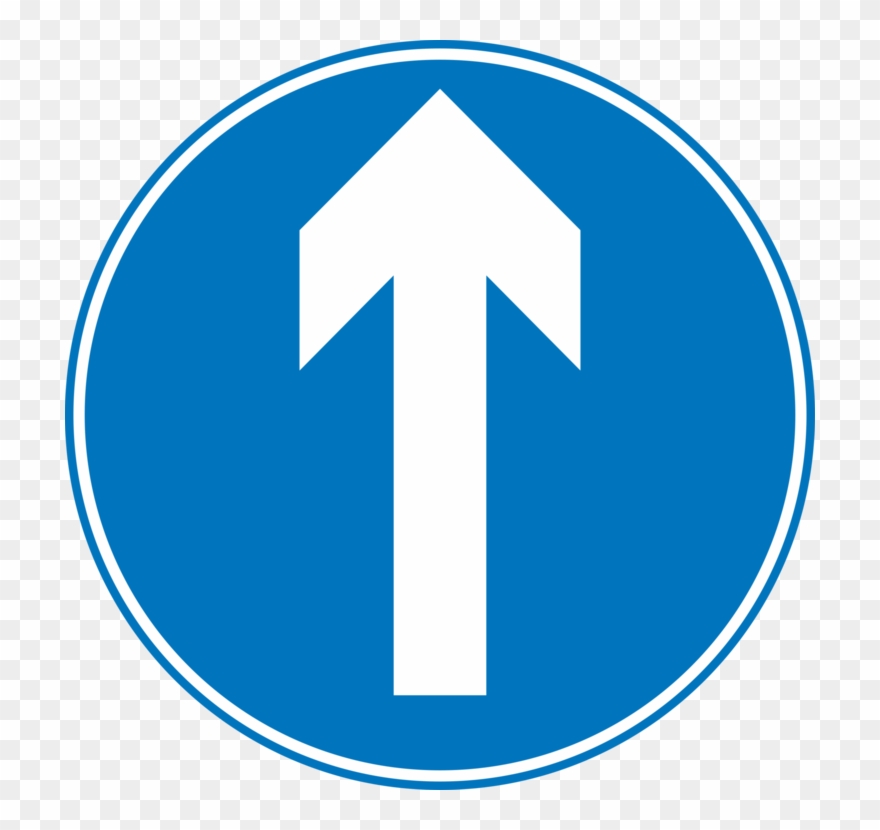 Знак Движение Только Прямо Clipart