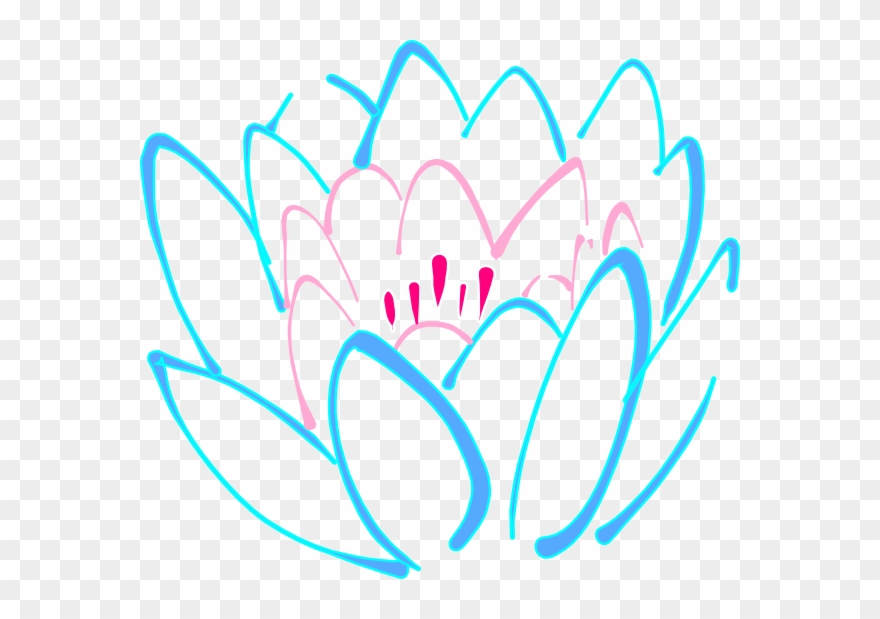 Lotus 3 Colour Blue - Dark Blue Clip Art - Png Download