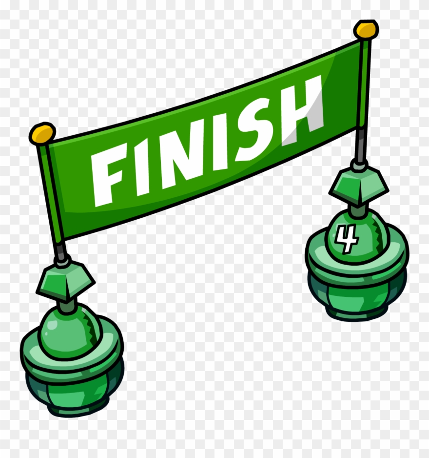 The Marathon's Finish Line - Finish Line Club Penguin Clipart