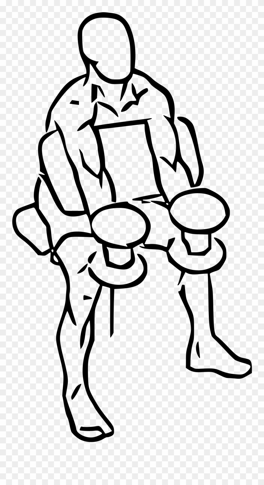 Open - Bicep Curl Machine Diagram Clipart