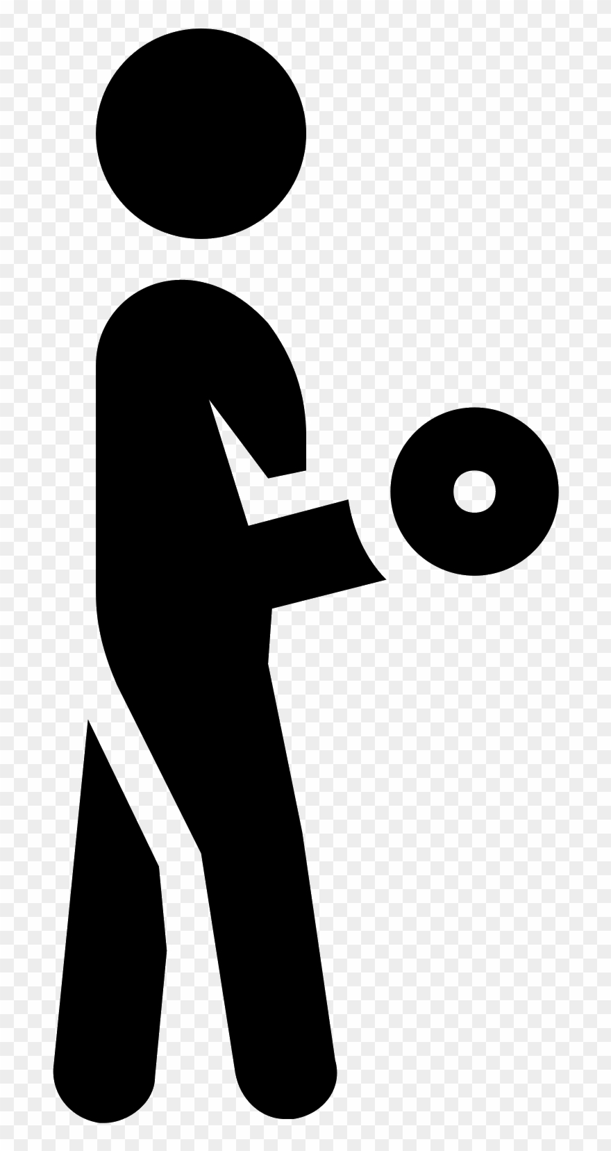 Curls With Dumbbells Icon - Dumbbell Clipart