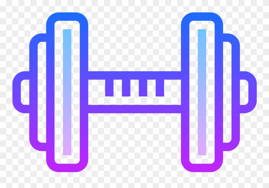 It Is A Logo Of A Dumbbell - Weights Icon Clipart