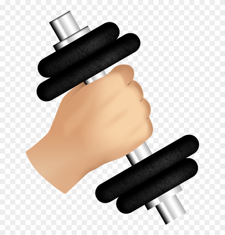 Clip Transparent Barbell Clipart Weight - Hand Dumbbell - Png Download