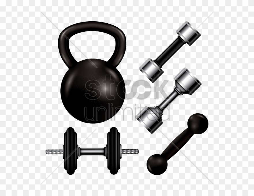 Vector Royalty Free Collection Of Gym Equipment Vector - Dumbbell Clipart