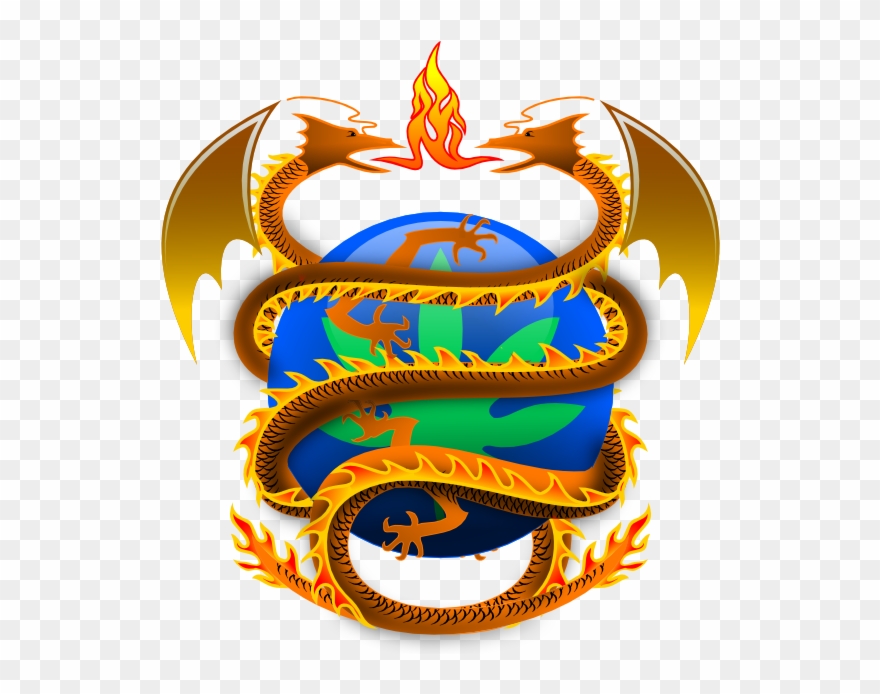 Twin Dragon Image - Illustration Clipart