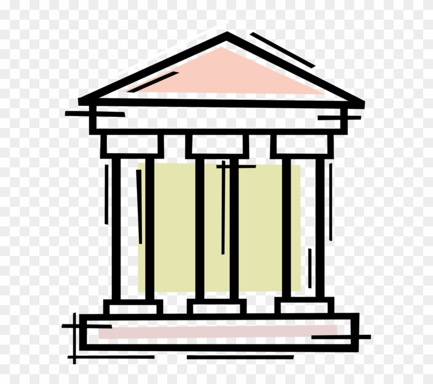 Vector Illustration Of Financial Banking Institution - Case Studies In Bank Lending Clipart