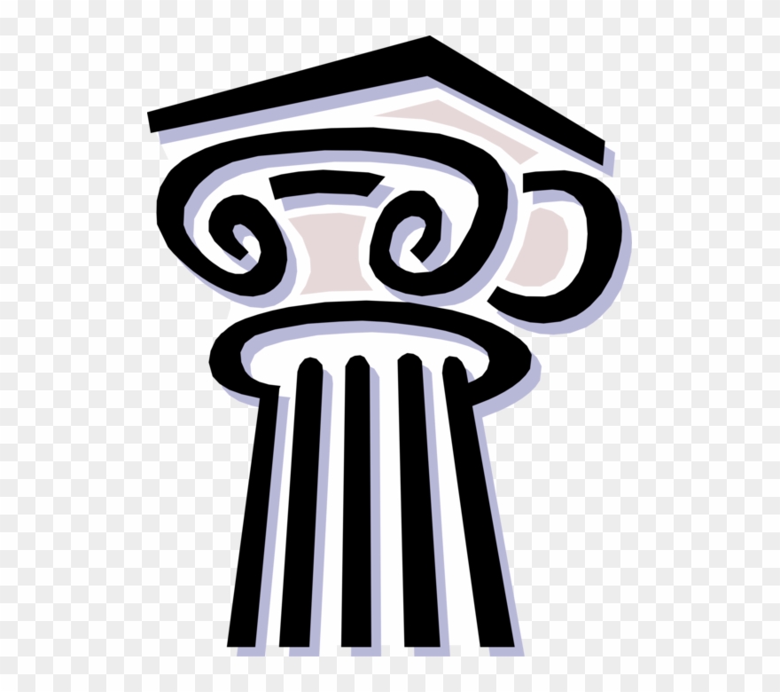 Vector Illustration Of Ancient Classic Greek Architecture - College Fraternities And Sororities Clipart