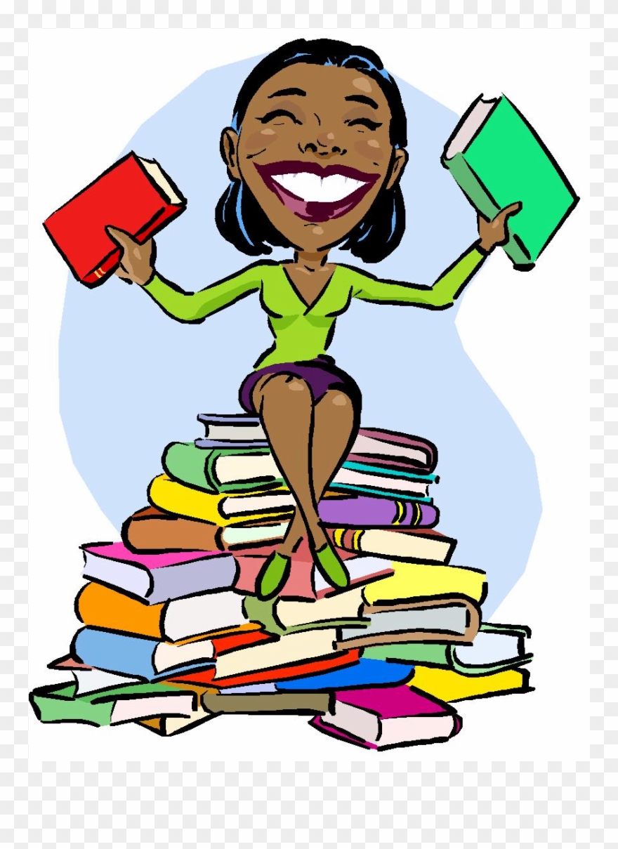 Excellent You Got All The Answers Correct - Black Women Reading Books Clipart