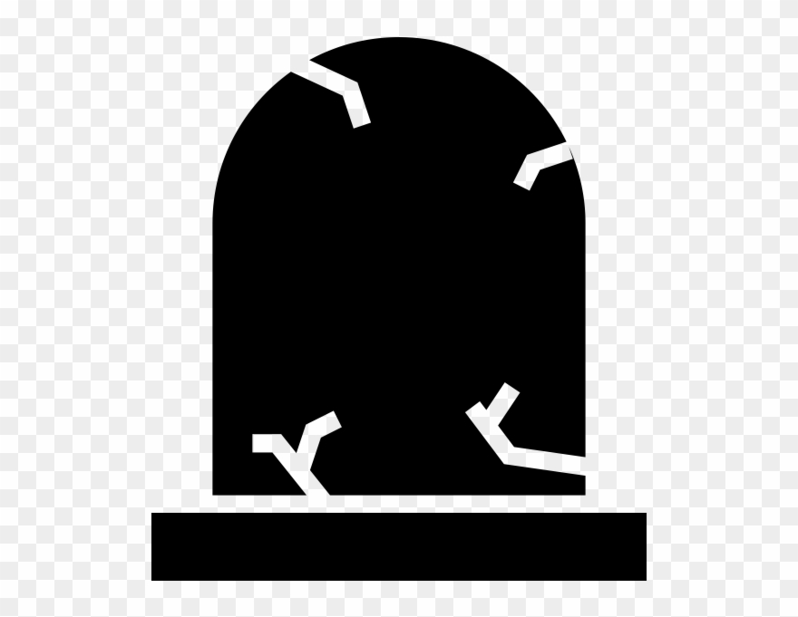 Gravestone Rubber Stamp - Cemetery Clipart