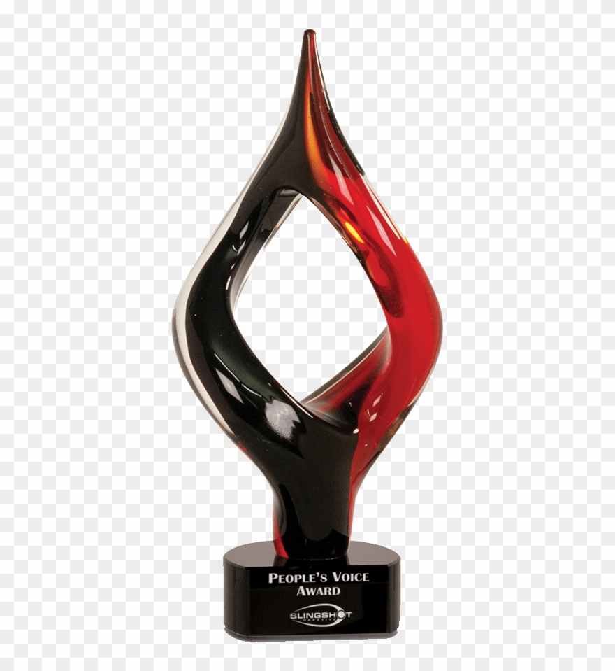 New Style - Engraved Glass Award 13 1/4 Inch Red/black Twist Art Clipart