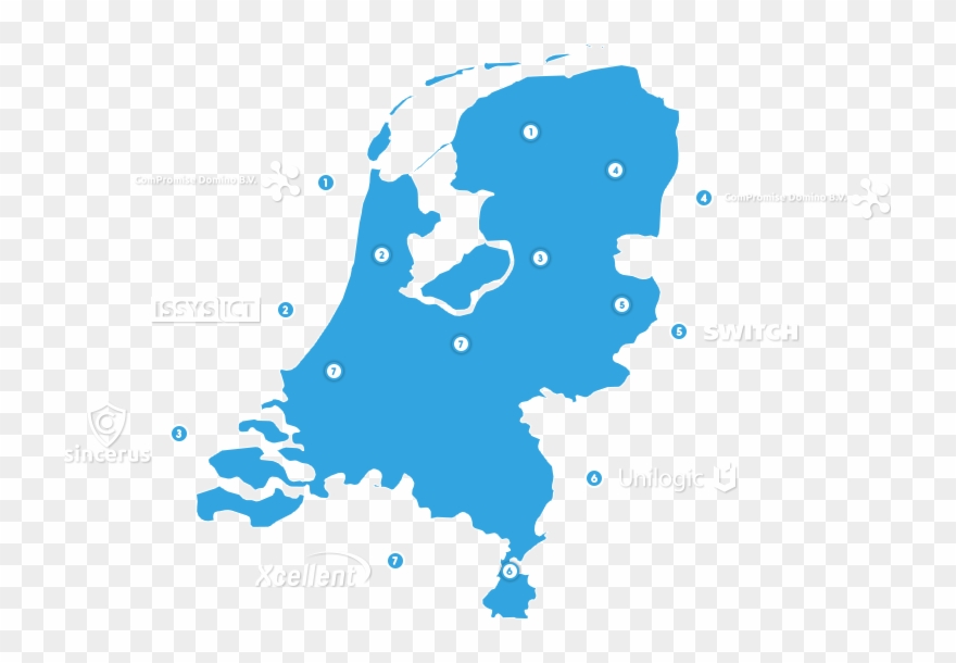 These Service Providers Have All Earned Their Stars - Map Netherlands Vector Clipart