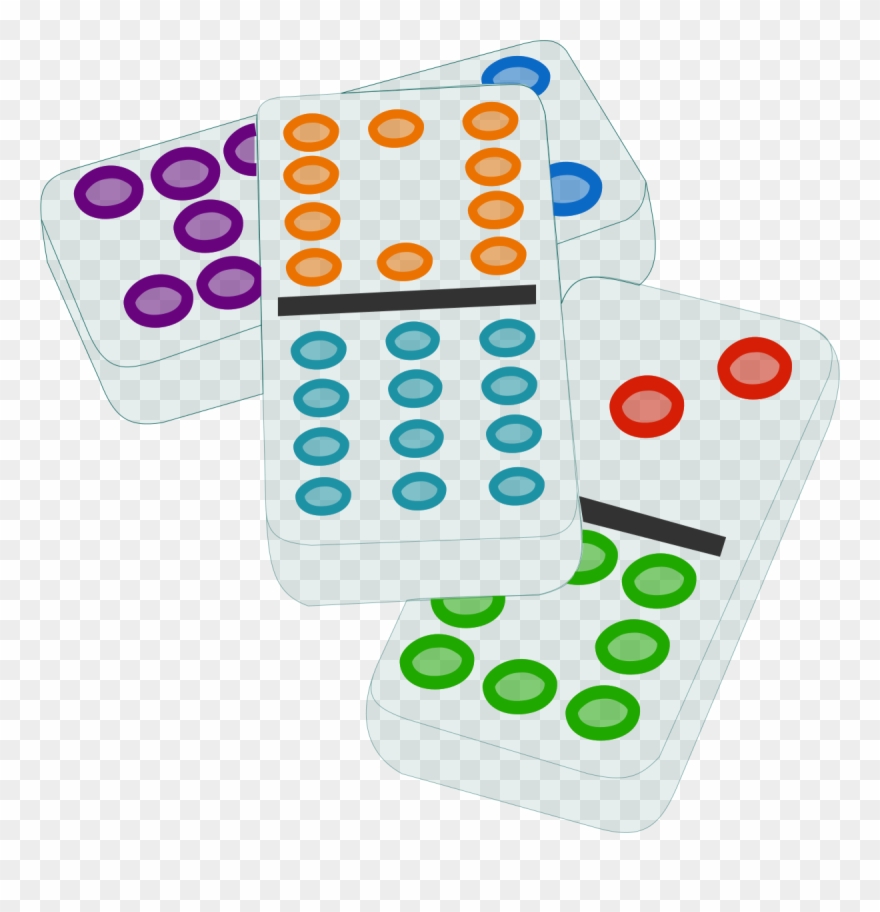 A Single Domino Is A Rectangular Tile Divided Into Clipart