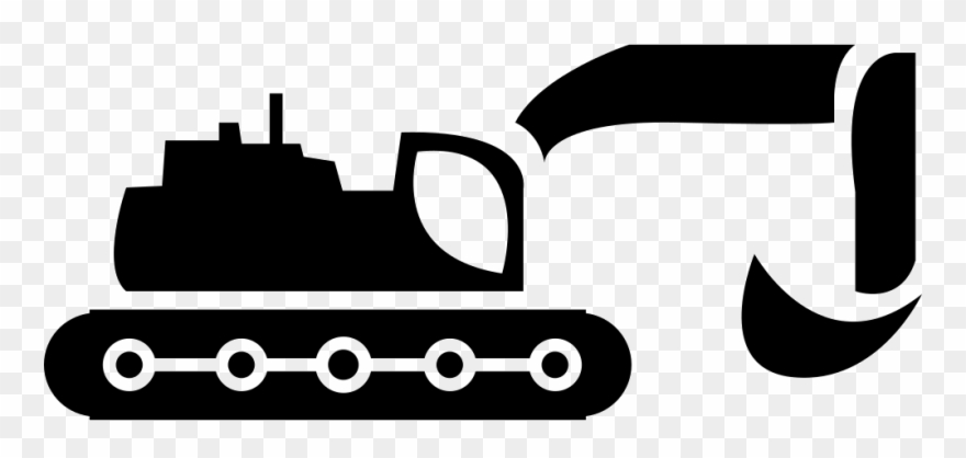 Excavator Clipart Construction Machine - Siluetas De Maquinaria Pesada - Png Download