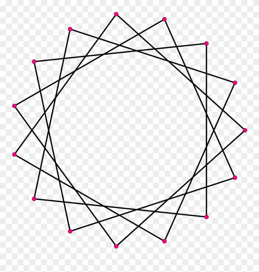 Regular Star Polygon 15-4 - Crown Chakra Symbols Clipart