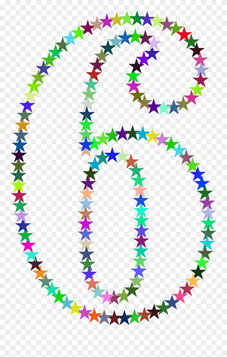 Domino Clipart Icon - Six Stars - Png Download