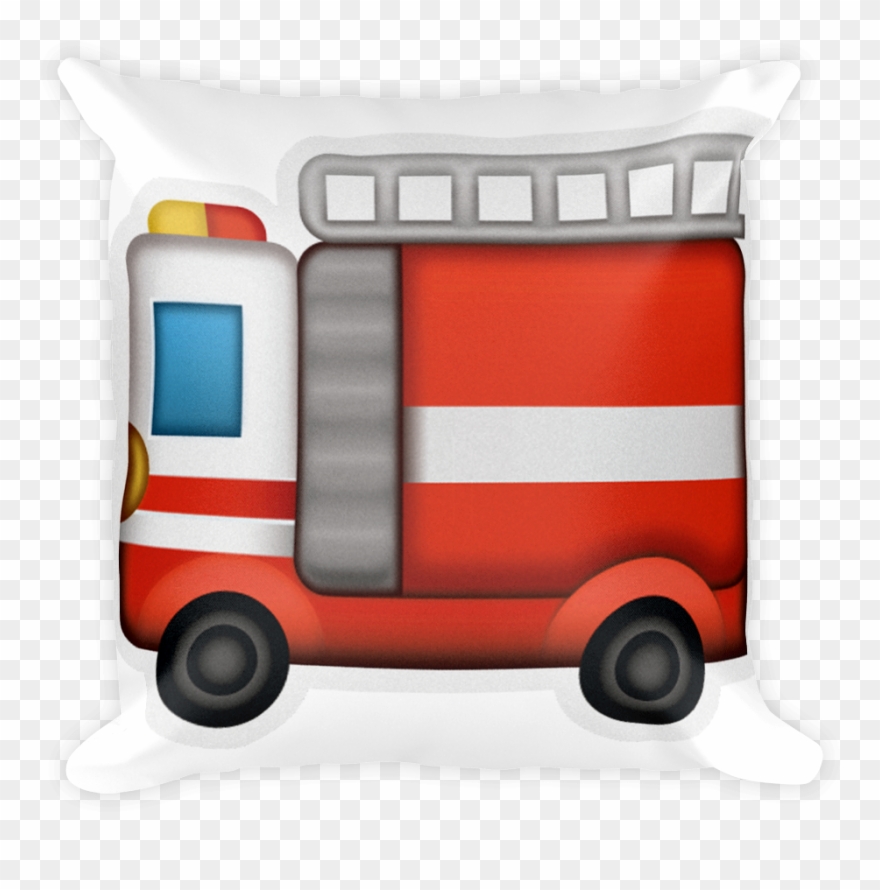 Emoji Pillow - Fire Engine - Fire Truck Emoji Png Clipart