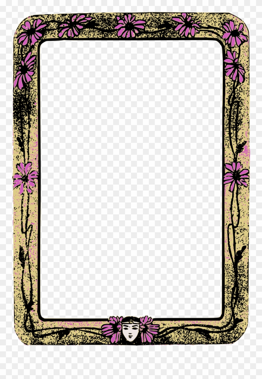 Flower Face Frame - Clip Art - Png Download