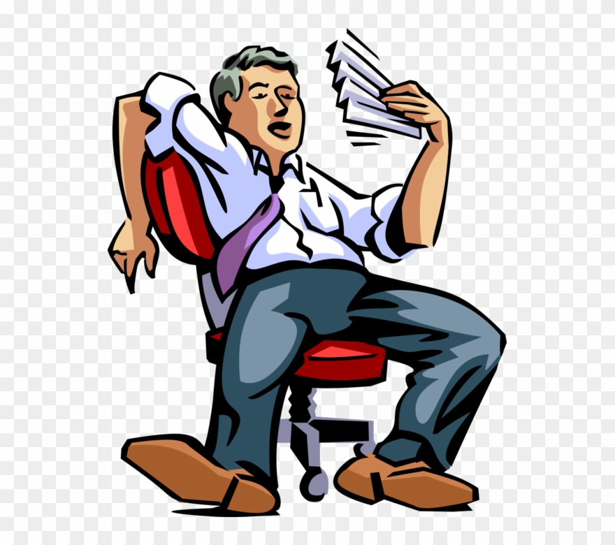 Catches Breath Vector Image Illustration Of Exhausted - Erschöpft Clipart - Png Download