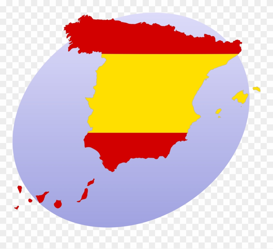 Portal Clipart Mini - Spain National Flag Map - Png Download
