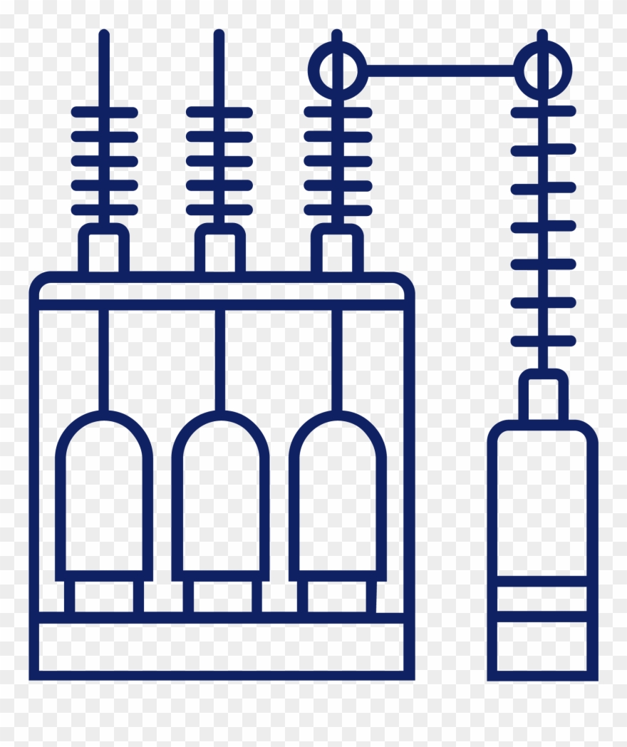 Transmission - Distribution - Transformer Electrical Drawing Clipart