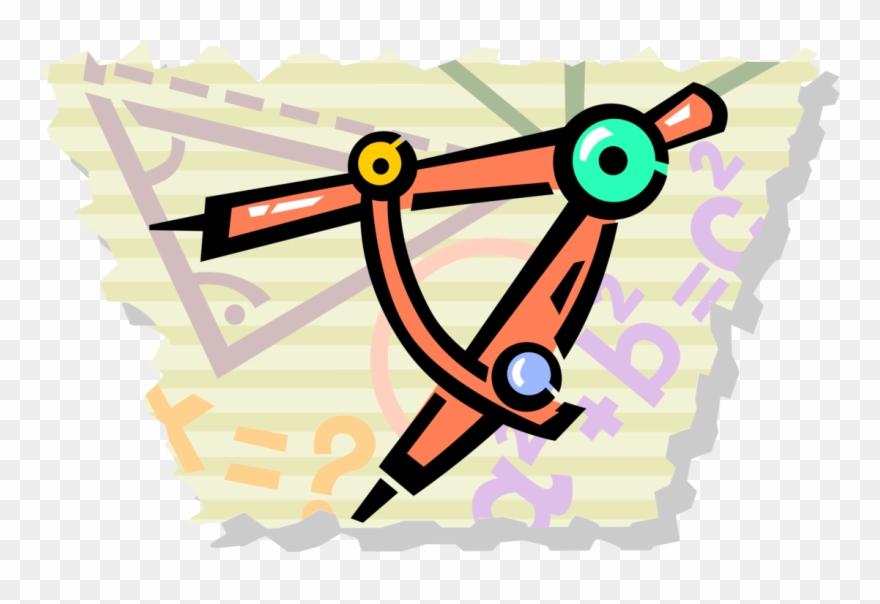 Compass Measures And Navigates Vector Image Illustration - Measurement Clipart