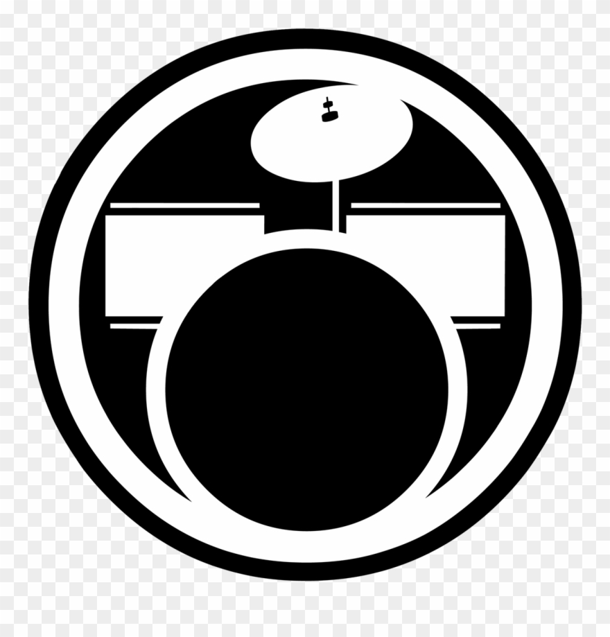 The Beatles Rock Band Clip Art Black And White - Rock Band Drum Symbol - Png Download