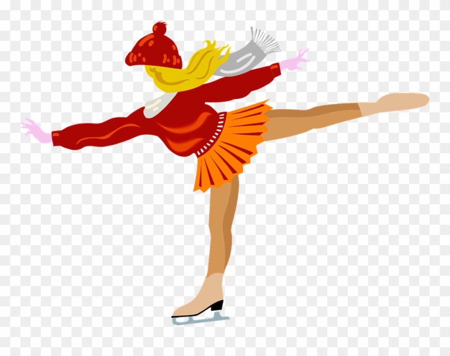 Scarf Clipart Dress - Transparent Ice Skating Clipart - Png Download