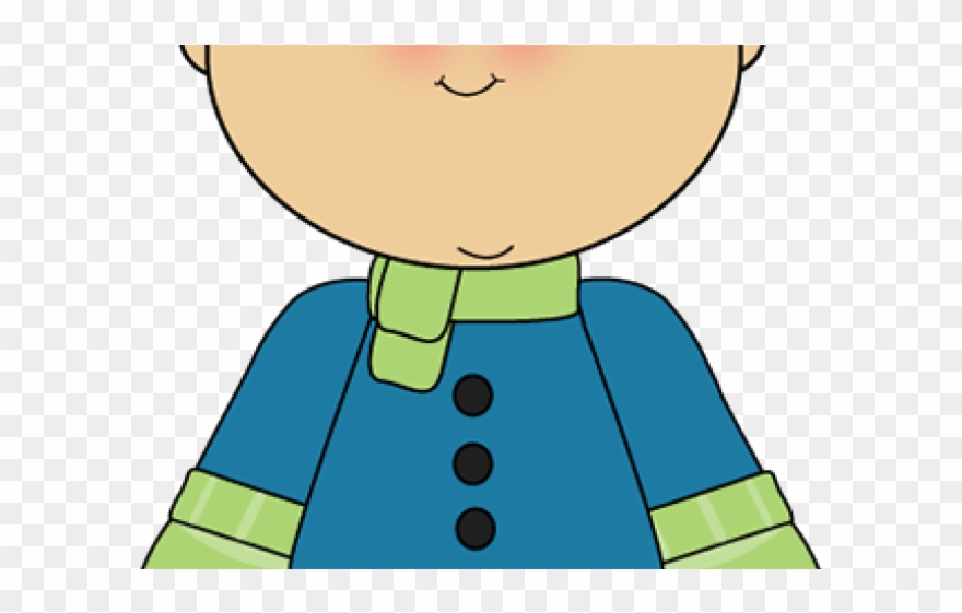Scarf Clipart Winter - Kid In Winter Clothes Clipart - Png Download