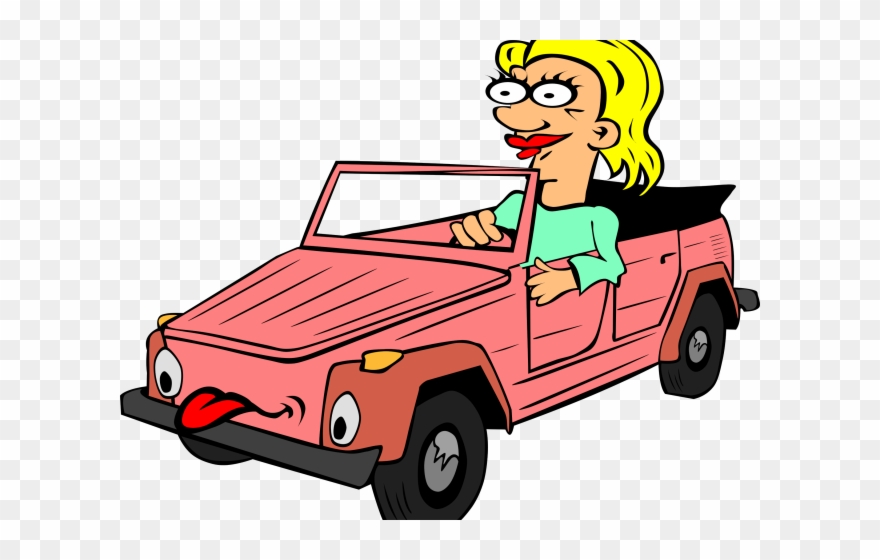 Driving Clipart India - Car Cartoon - Png Download
