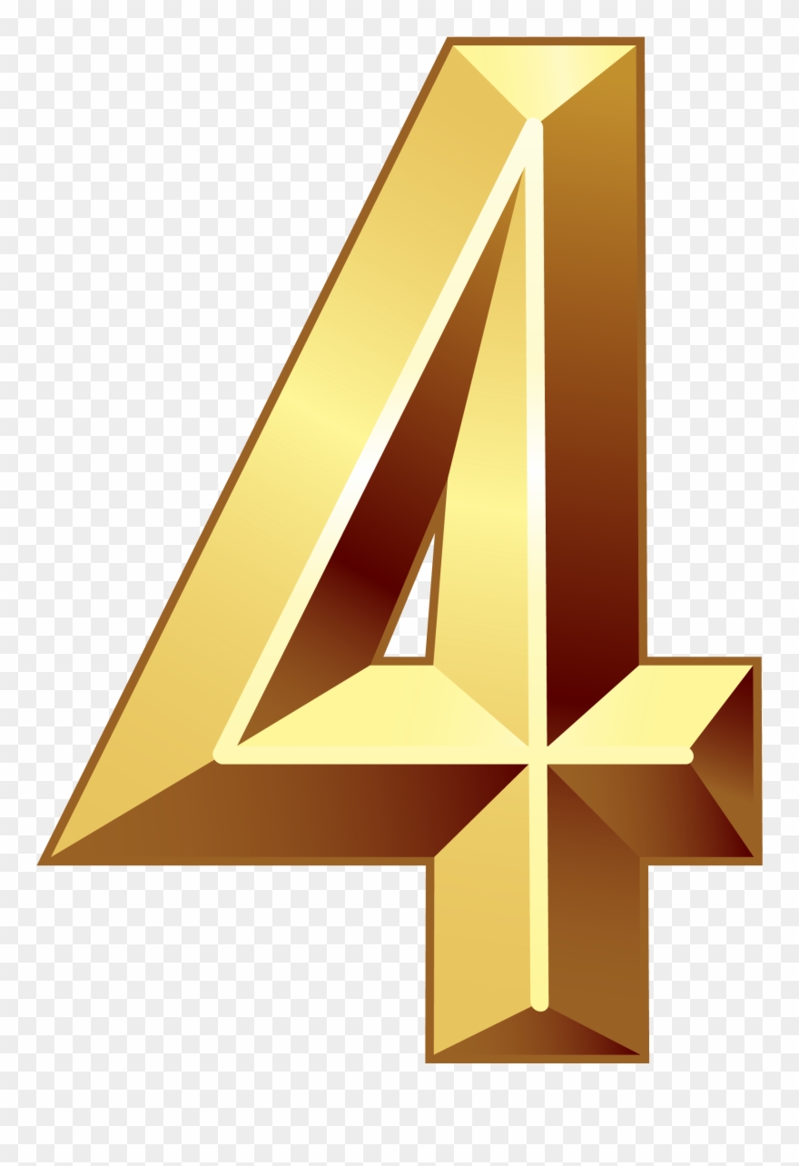 Gold Number Four Png Clipart Image Gallery Yopriceville - Ballyvaughan Transparent Png