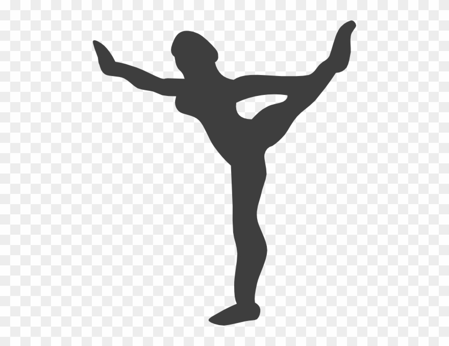 Black Clip Art At Clker - Transparent Gymnast Cartoon - Png Download
