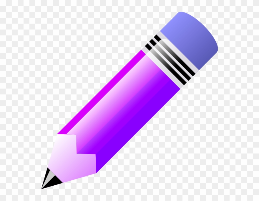 Clipart - Yellow - Purple Pencil Clipart - Png Download