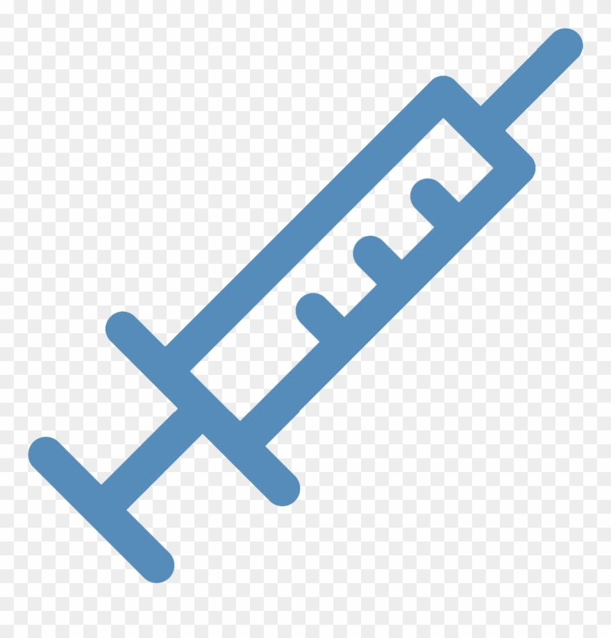 Syringe Hypodermic Needle Clip Art Blue Transprent - Logo Kim Tiêm - Png Download