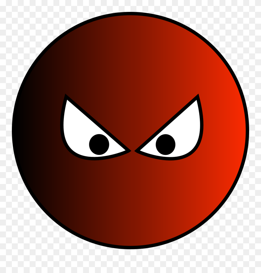 Evil Clipart Evil Face Clipart - Red Ball With Eyes - Png Download
