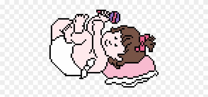 Baby Girl Holding Rattle Clipart