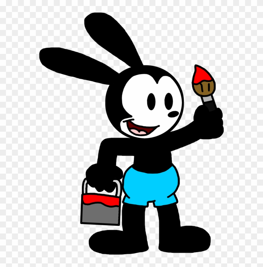 Oswald With And Brush By Marcospower On - Cartoon Clipart