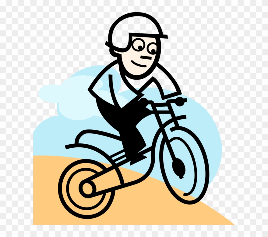 Vector Illustration Of Dirt Bike Motorcycle Or Motorbike Clipart
