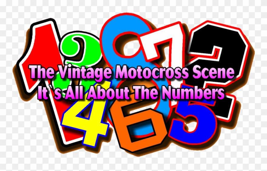 Vintage Motocross Race Numbers Classicdirtbikerider - Motocross Clipart