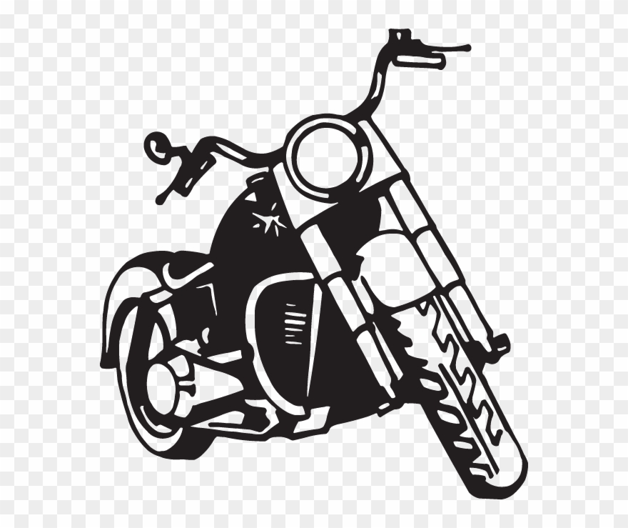 Front View Motorcycle Drawing Clipart