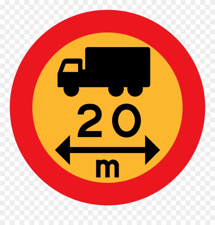 Clipart Width And Length - Truck Sign - Png Download